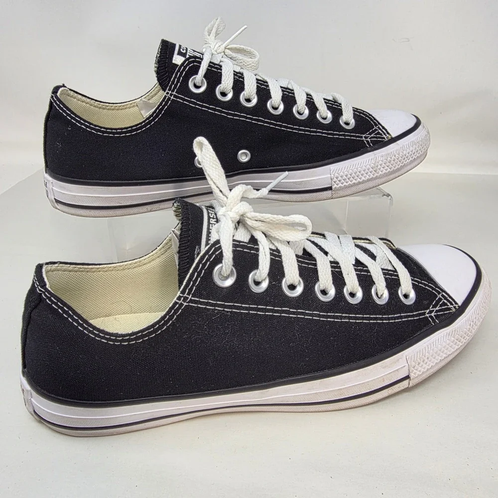 Converse Chuck Taylor All Star Low Top Mens 7.5 Womens 9.5 Black Exc 157196C